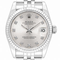 Rolex Datejust 31MM 68274 Silver Diamond Dial Watch